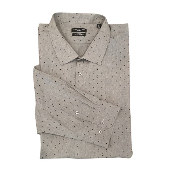 NWT Shaquille O'Neal Big Tall Button Down Long Sleeve Pattern Dress Shirt 4XLG - Picture 1 of 12